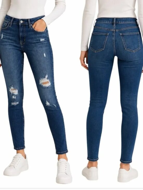 Old Navy Pants - Old Navy Rockstar Super Skinny Distressed Jeans, NWOT, Size 4
